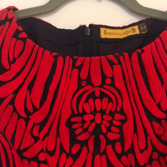 Vibrant Anthropologie embroidered Spice Tree dress - Picture 4 of 8